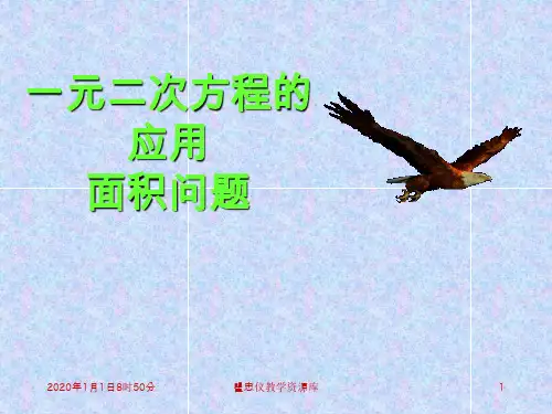 一元二次方程应用：面积问题课件 公开课获奖课件