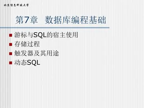 第07章  数据库编程基础 - 副本