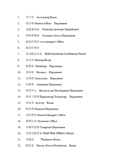 部门名称