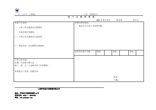 周报表(1)