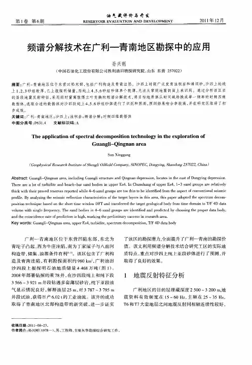 频谱分解技术在广利一青南地区勘探中的应用