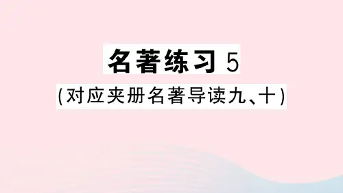 八年级语文上册第四单元名著练习5课件新人教版