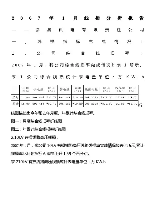 线损分析报告