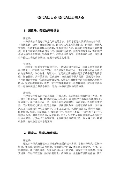 读书方法大全 读书方法应用大全