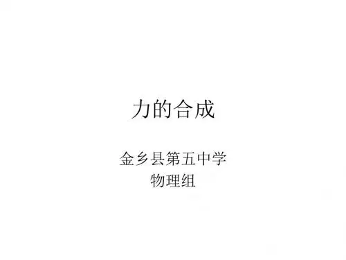 高一物理力的合成2(中学课件2019)