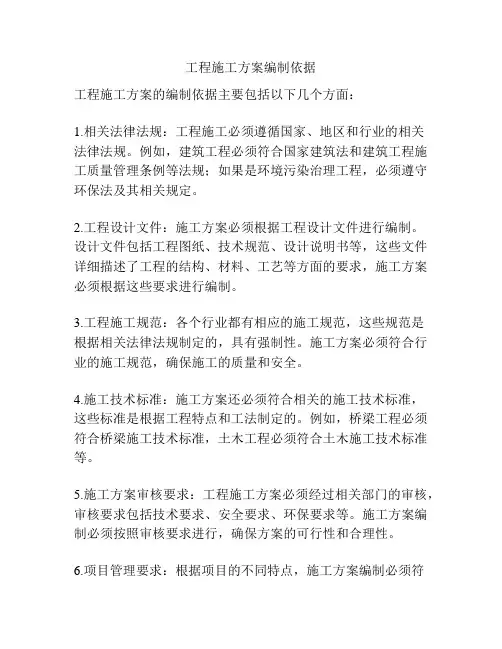 工程施工方案编制依据