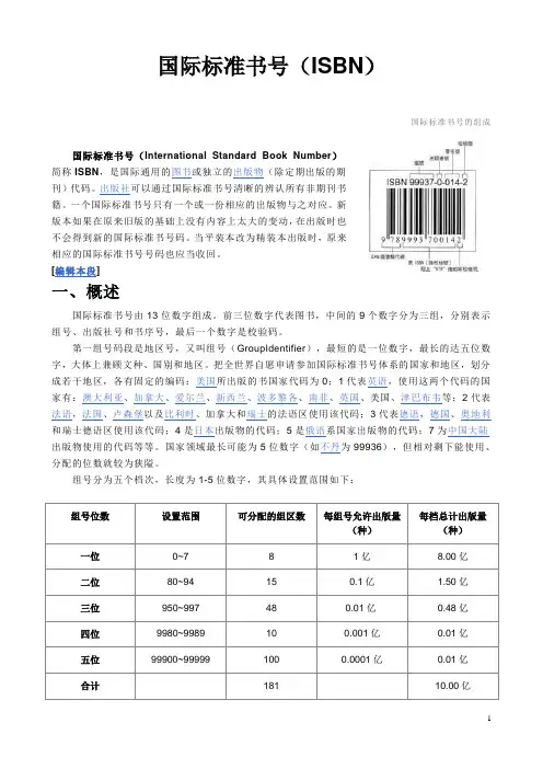 国际标准书号ISBN