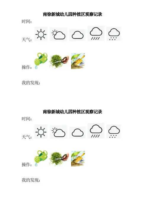 自然角观察记录