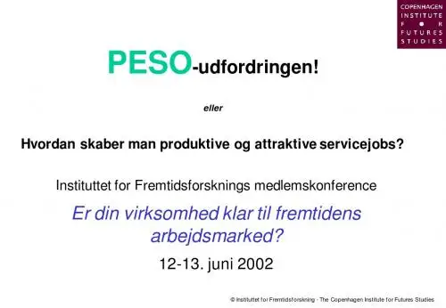 PESO-udfordringen!eller