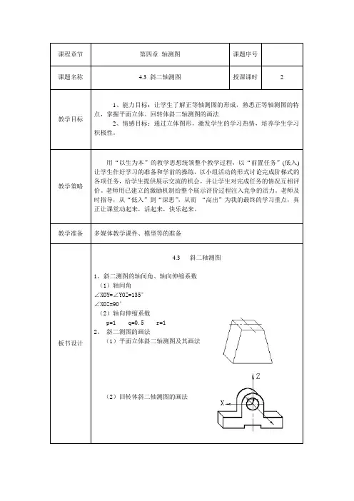 斜二轴测图测图