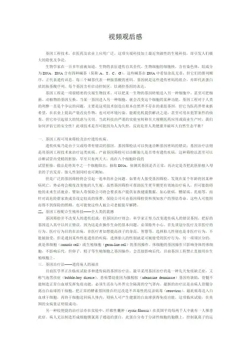 视频观后感