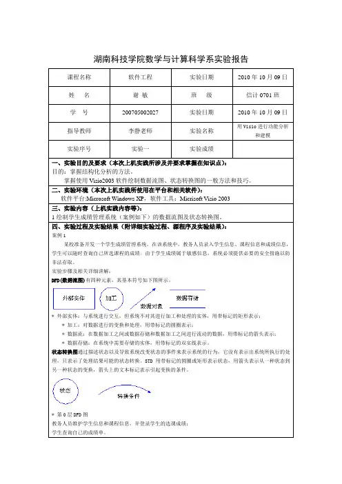 软件工程实验报告 4