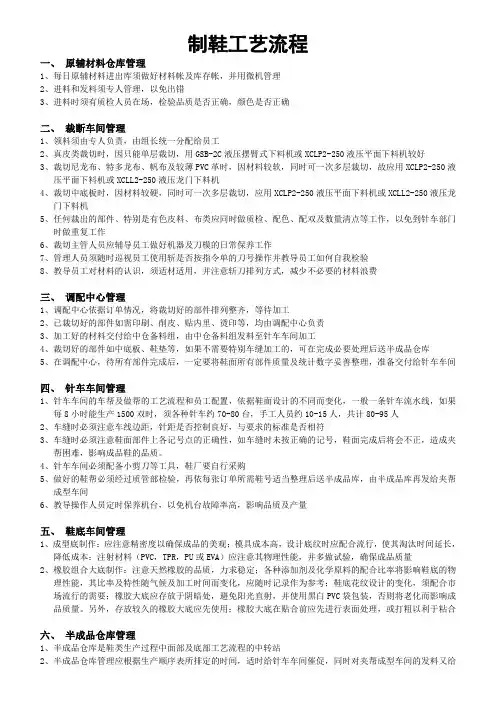 制鞋工艺流程