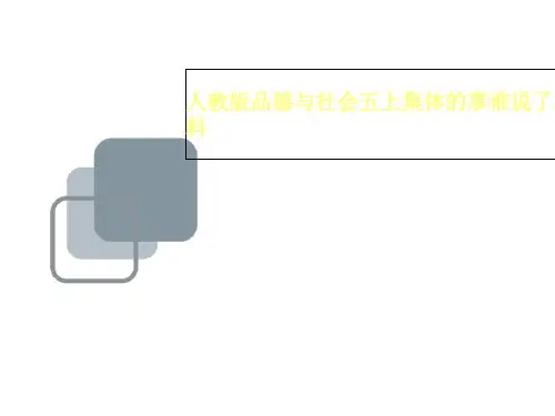 人教版品德与社会五上集体的事谁说了算之二-资料
