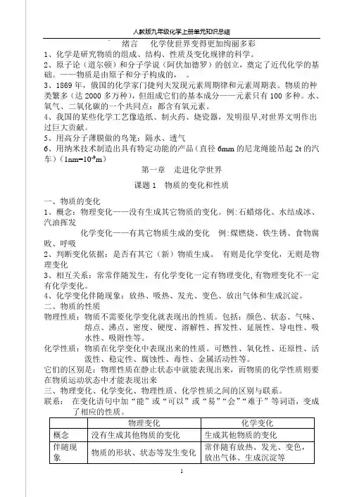 中考化学总复习资料(看了绝对不后悔、_精品)