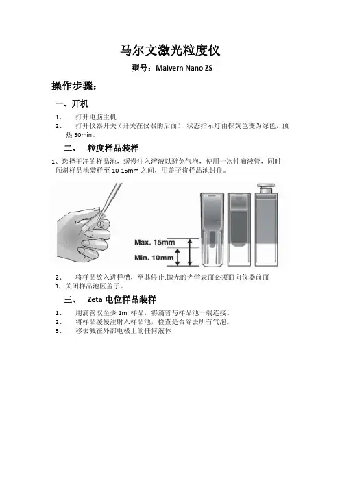 马尔文激光粒度仪操作流程