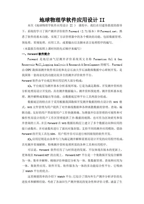 《地球物理学软件应用设计II》大报告2