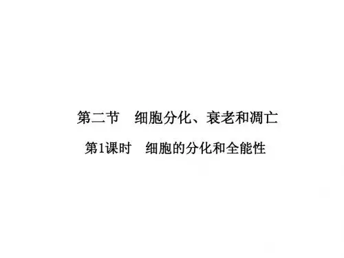 【课堂设计】14-15高中生物(苏教)必修1课件:5.2.1细胞的分化和全能性