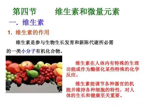1.4 维生素和微量元素