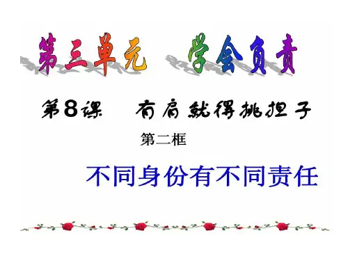 苏教版八年级上 不同身份有不同责任共37页文档