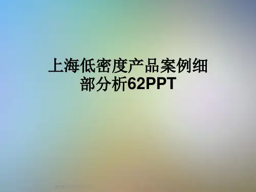 上海低密度产品案例细部分析62PPT