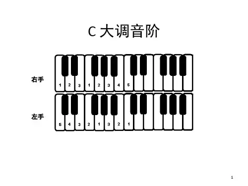 钢琴常用音阶指法图(课堂PPT)