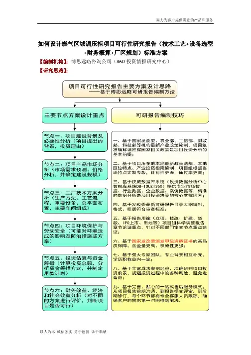 如何设计燃气区域调压柜项目可行性研究报告(技术工艺 设备选型 财务概算 厂区规划)标准方案