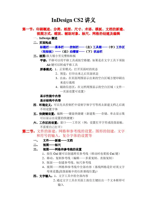 InDesignCS2讲义