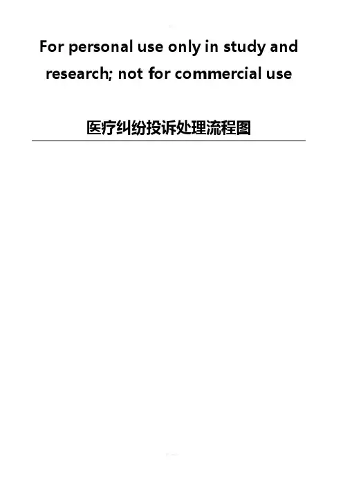 医疗纠纷投诉处理流程图