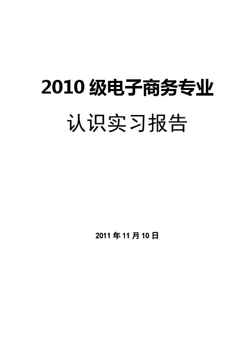 电子商务专业实习报告 2