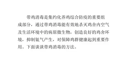鸡场如何进行带鸡消毒