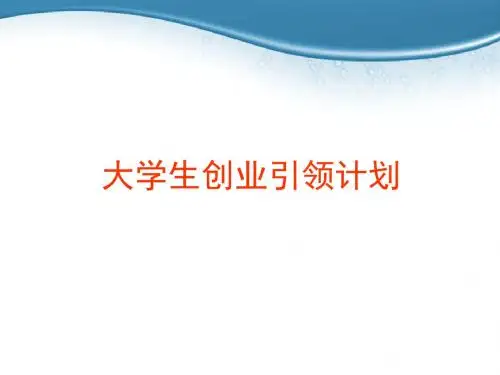 大学生创业引领计划