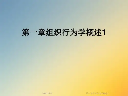第一章组织行为学概述1