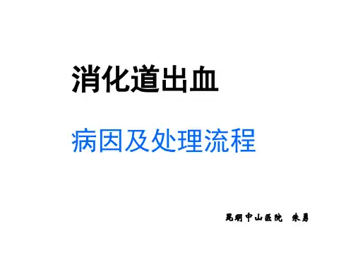 消化道出血病因处理流程
