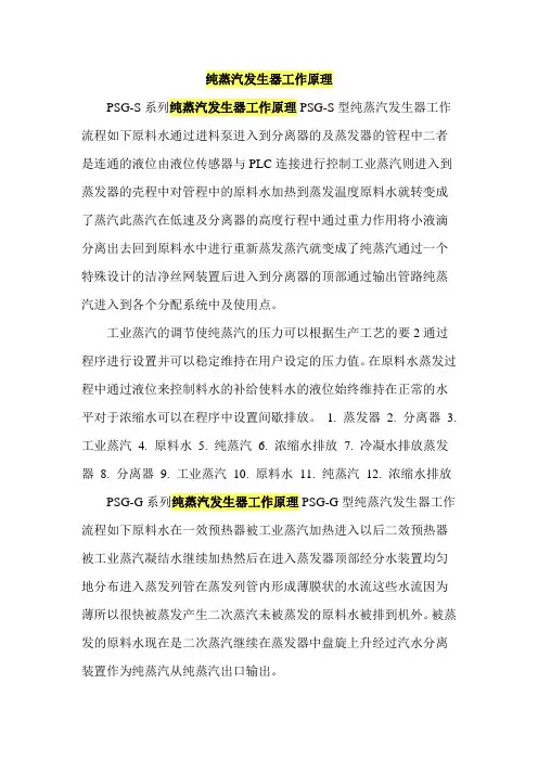 纯蒸汽发生器工作原理 2
