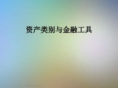资产类别与金融工具