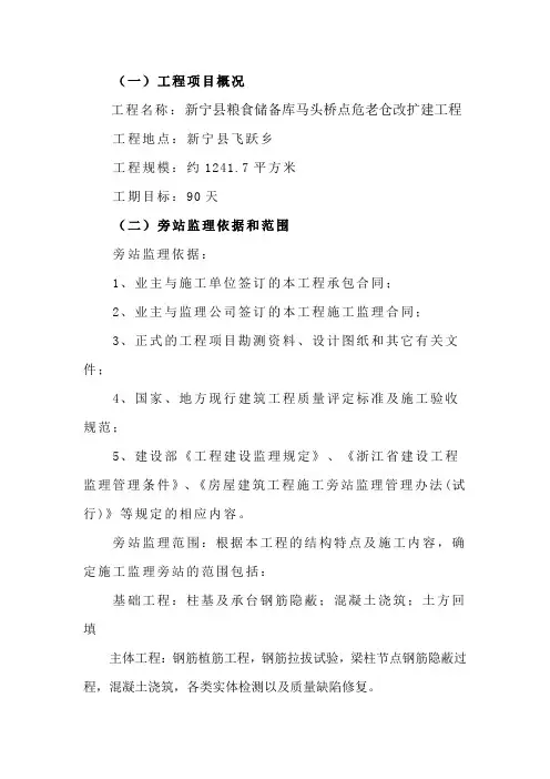 旁站方案(内容)