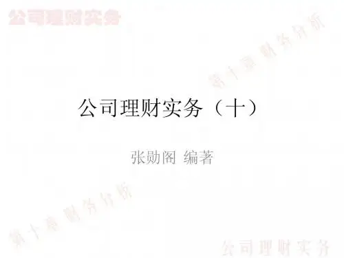 公司理财实务 第十章