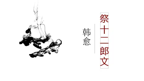 人教版-选修中国古代诗歌散文欣赏-祭十二郎文-完美课件