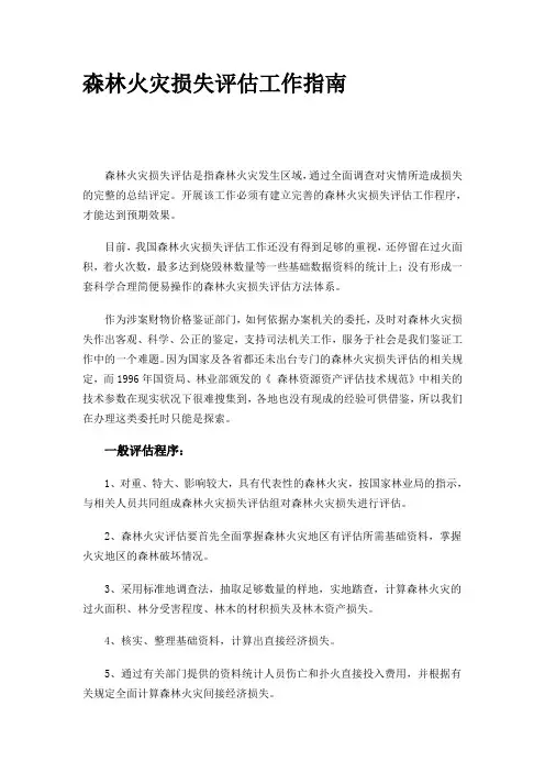 森林火灾损失评估工作指南