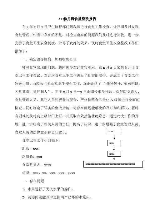 食堂整改报告