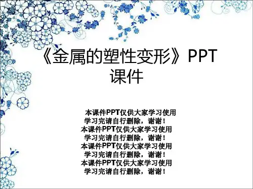 《金属的塑性变形》PPT课件