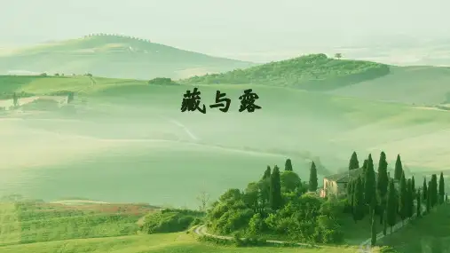 藏与露