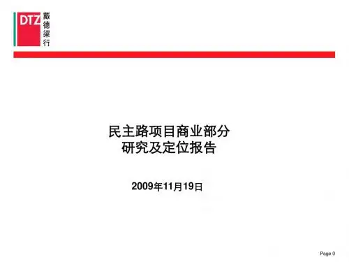 武汉中南某项目商业定位:民主路项目商业部分研究及定位报告