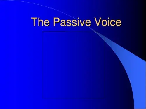 Passive Voice 语态