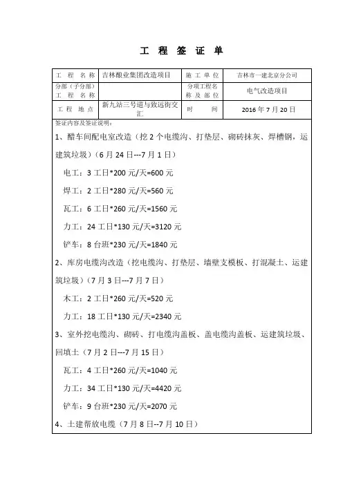 室外电缆沟签证1