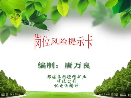 岗位风险提示卡PPT课件