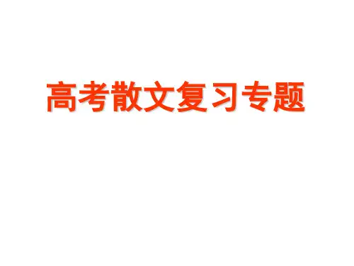 高考散文复习专题精选课件