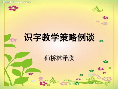 识字教学 专题讲座共57页