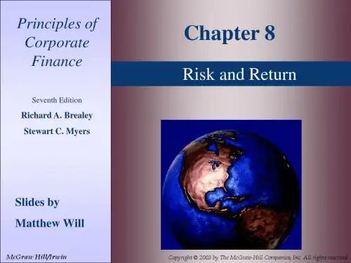 Chapter_08Risk and Return(公司理财原理,Brealey & Myers)